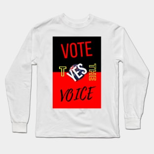 Vote Yes To The Voice Indigenous Voice To Parliament Contrast Colors Long Sleeve T-Shirt